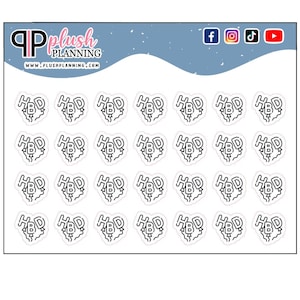 Pegatinas decorativas con texto de HBD, pegatinas para álbumes de recortes, pegatinas para diario, feliz cumpleaños, rastreador de cumpleaños, recordatorio de cumpleaños