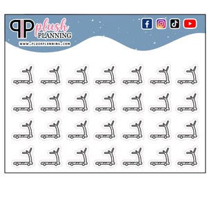 Treadmill Exercise Icon Planner Stickers, Fitness Tracker, Daily Exercise Tracker, Workout Exercise Tracker