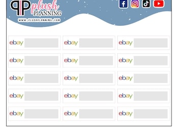 Ebay Icon Label Planner Stickers, Reselling Sales Tracker