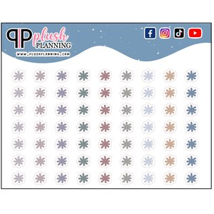 Asterisk Icon Planner Stickers, Dreamy Colors, Tracker Stickers