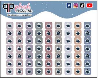 Piggy Bank Budget Stickers, Dreamy Colors (63 Stickers)