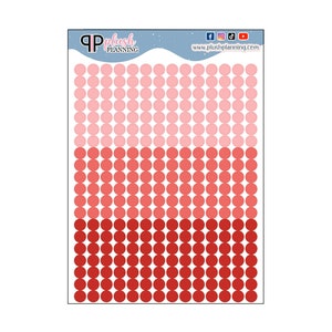 Stickers points suivi des règles, autocollants rouges de planification des flux (280 pièces)