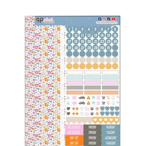 Bright Spring Floral Colors Design Planner Stickers Kit, Laurel Denise Monthly Sample Kit, Functional Planner Stickers, Plush Planning