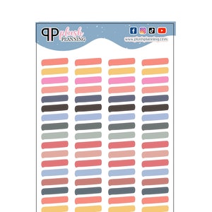 Writable Brush Stroke Label Planner Stickers, Laurel Denise Inspired Planner Stickers, Laurel Denise Inspired Colors, Functional Sticker