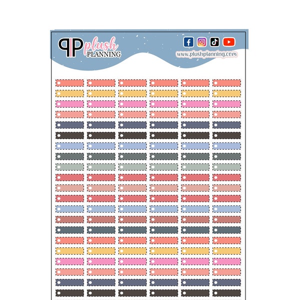 Writable Dash Line Label Checklist Planner Stickers Laurel Denise Inspired Planner Stickers Laurel Denise Inspired Colors Functional Sticker