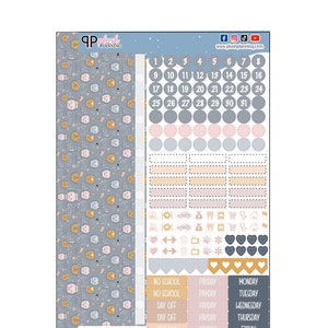 Finny Hedgehog Design Planner Stickers, Laurel Denise Monthly Sample Kit, Functional Planner Stickers, Plush Planning