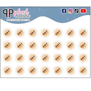 Violin Icon Planner Stickers, Violin Music Tracker, Violin Tracker, Violin Practice Stickers, Removal Stickers, Plush Planning