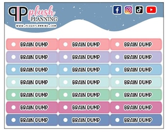 Adesivos para planejamento de brainstorming, listas de verificação, adesivos funcionais