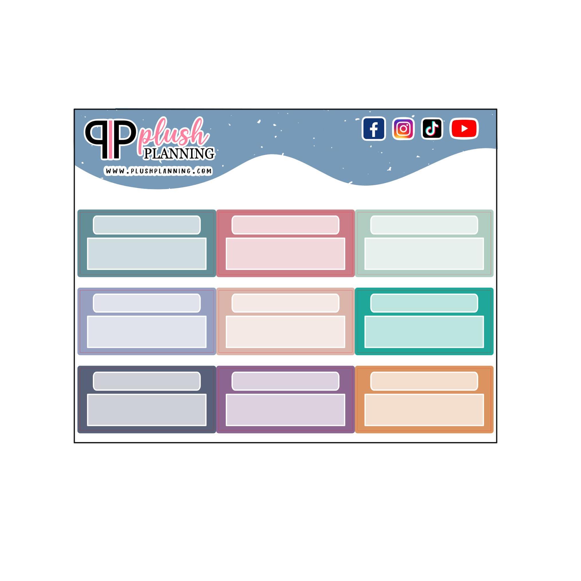 Writable Label Box Planner Stickers, Removable Matte Stickers - Etsy