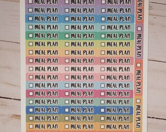 Pegatinas para lista de verificación de plan de comidas, planificador de seguimiento, mate extraíble