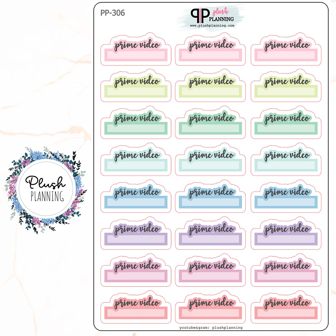 PRIME VIDEO Script Box Amazon Planner Stickers Etsy