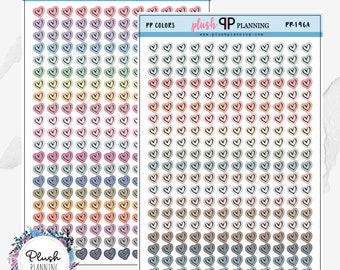 8mm Tiny Heart Stickers, Vinyl RED HEARTS, 8mm Hearts, Planner Stickers,  Vinyl Stickers 