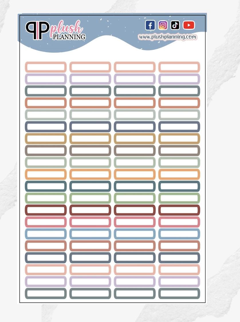 Sticker Coin Quarters Month Quarter Box Planner Stickers, Plush Planning Colors - Etsy