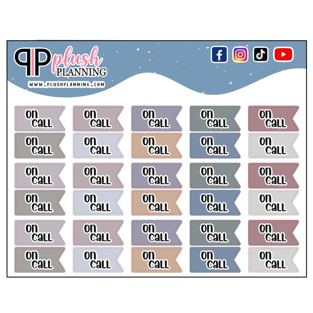 Go Call Sticker On Call Flags Planner Stickers, Functional Planner Stickers, Flags ...