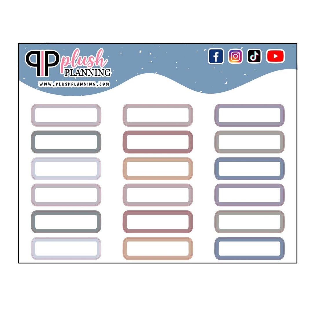 Dreamy Colors Planner Stickers, Third Month Box Stickers - Etsy