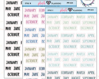 Pegatinas de planificador de scripts mensuales