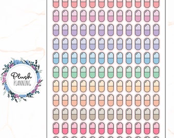 Mini Pills / Vitamin Pills Planner Stickers