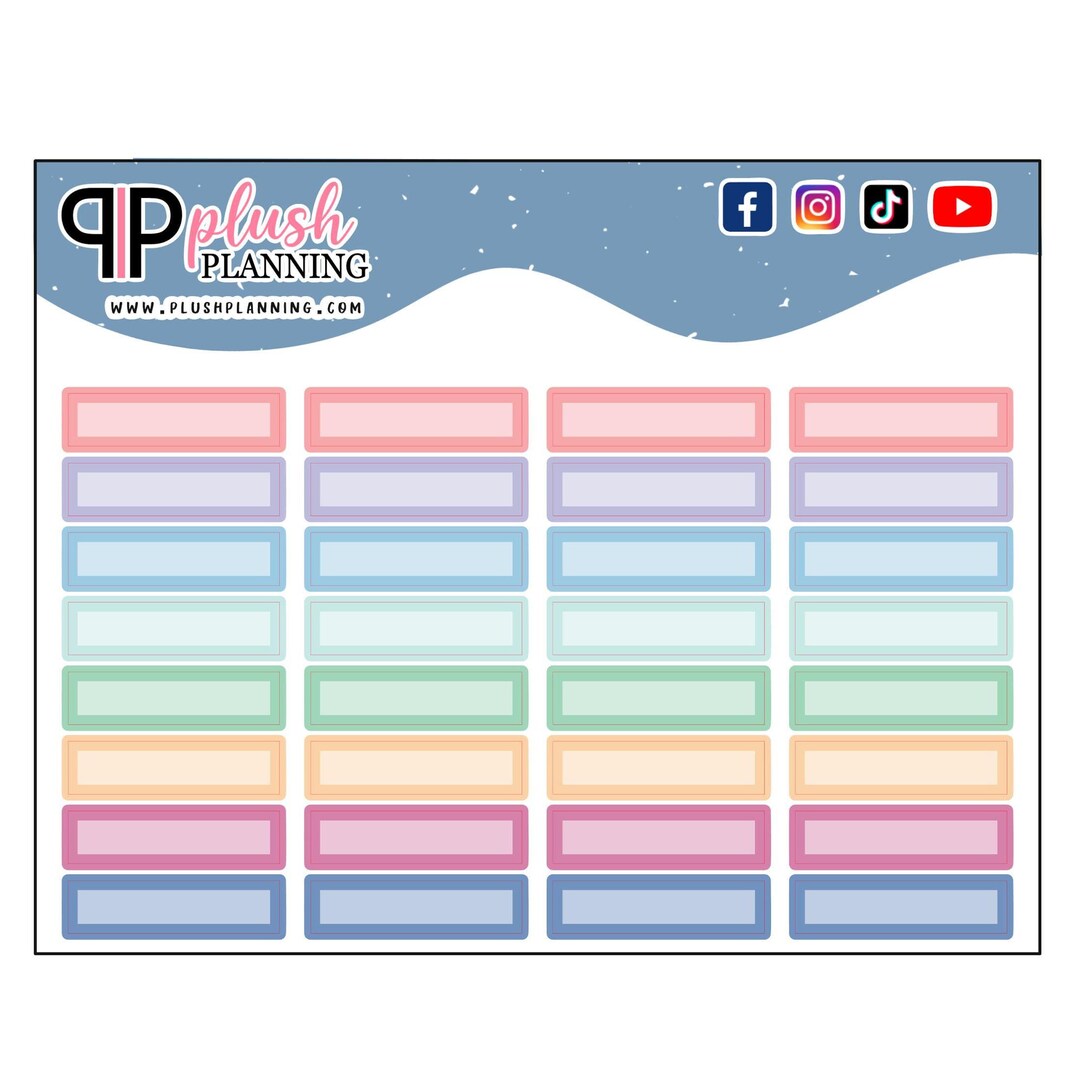1 Inch Label Planner Stickers, Functional Planner Stickers, Writable ...