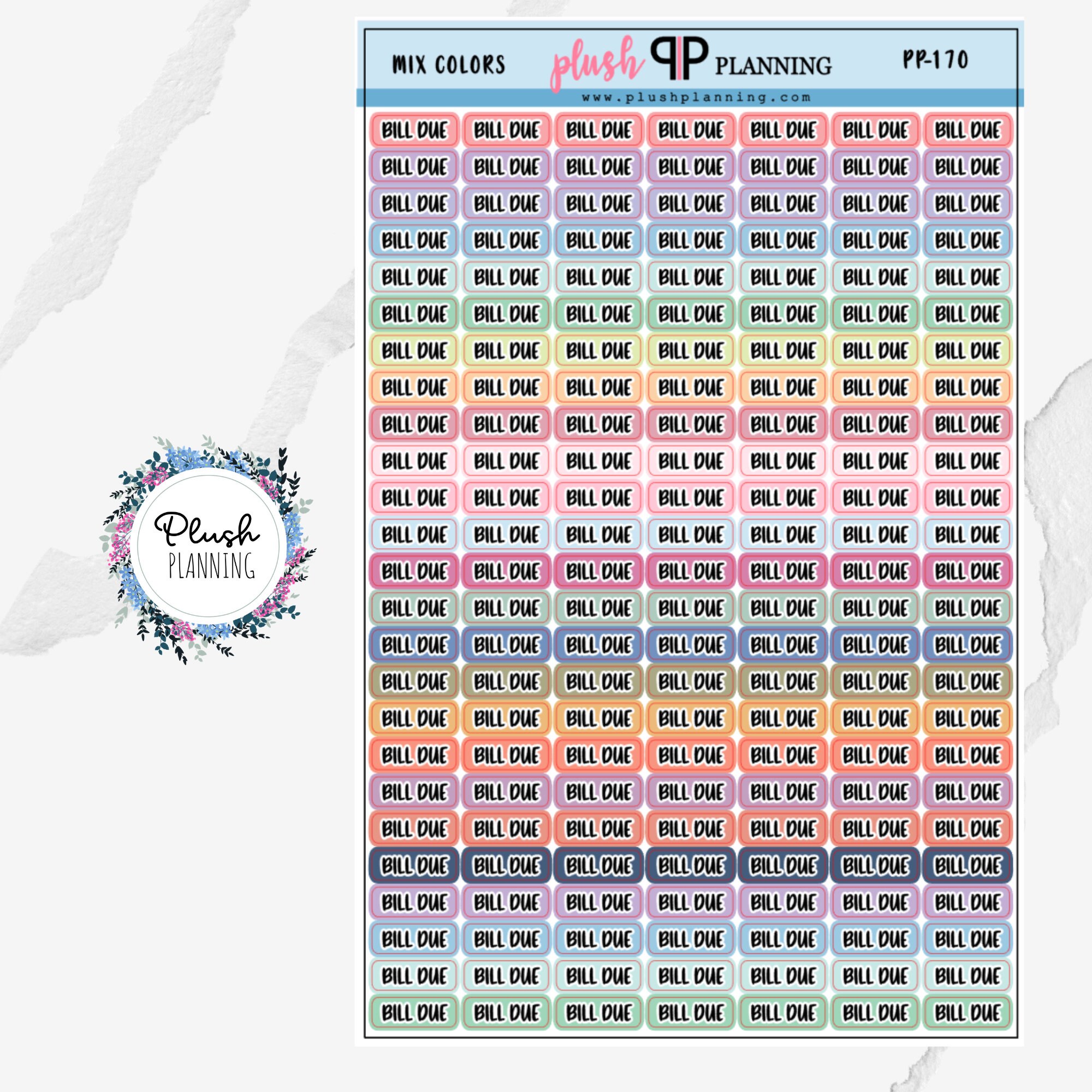 Bill Due Mini Planner Stickers - Etsy