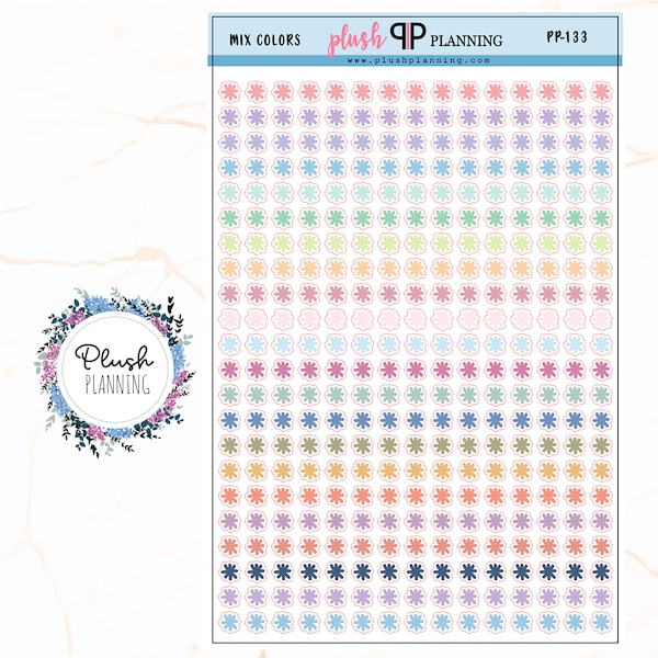 Individual Asterisk Icons Planner Stickers