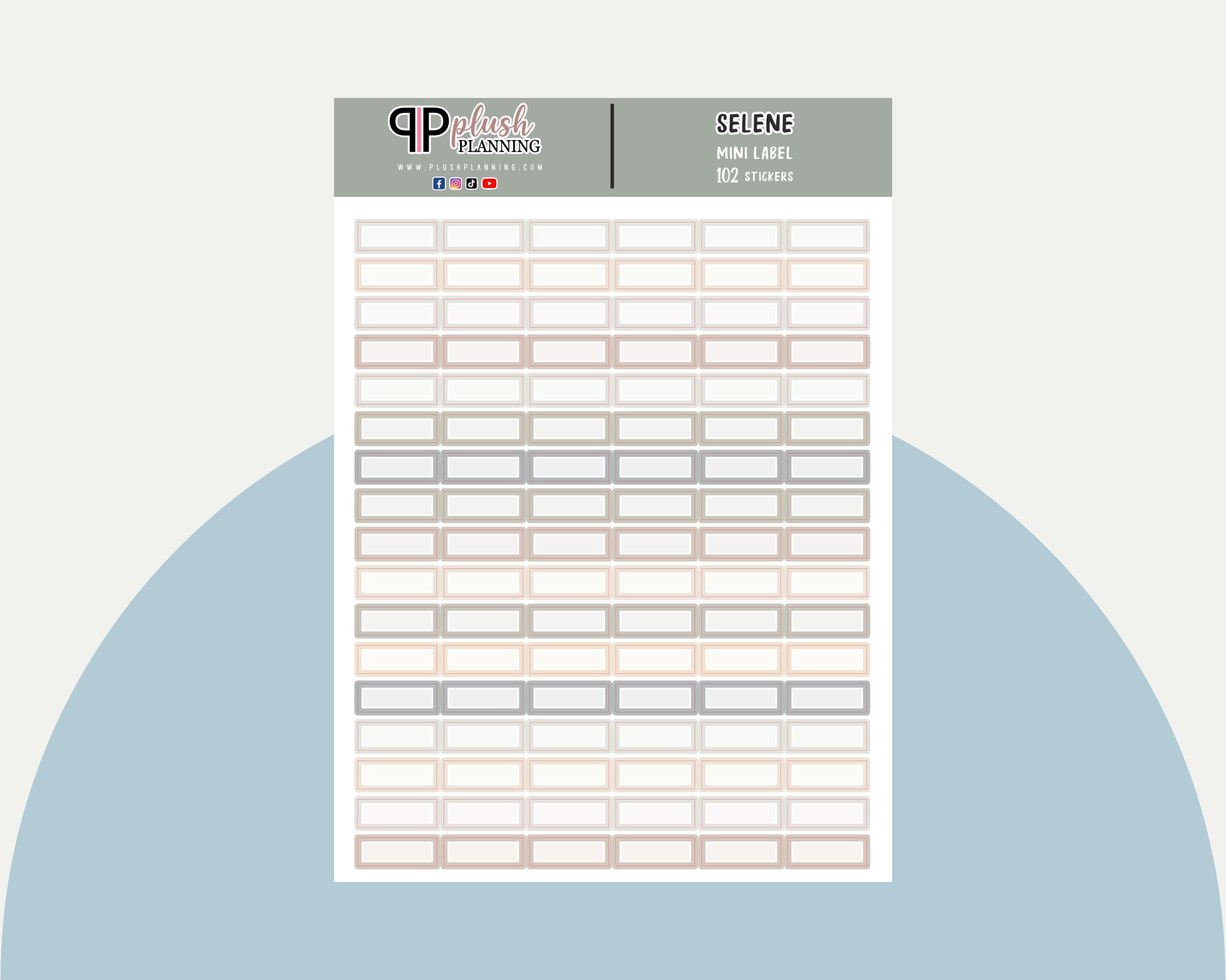 Mini Label Box Planner Stickers, Minimalist Collection, Plush Planning ...
