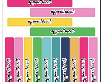 Pegatinas para agenda de citas - Colores simplificados de Emily Ley