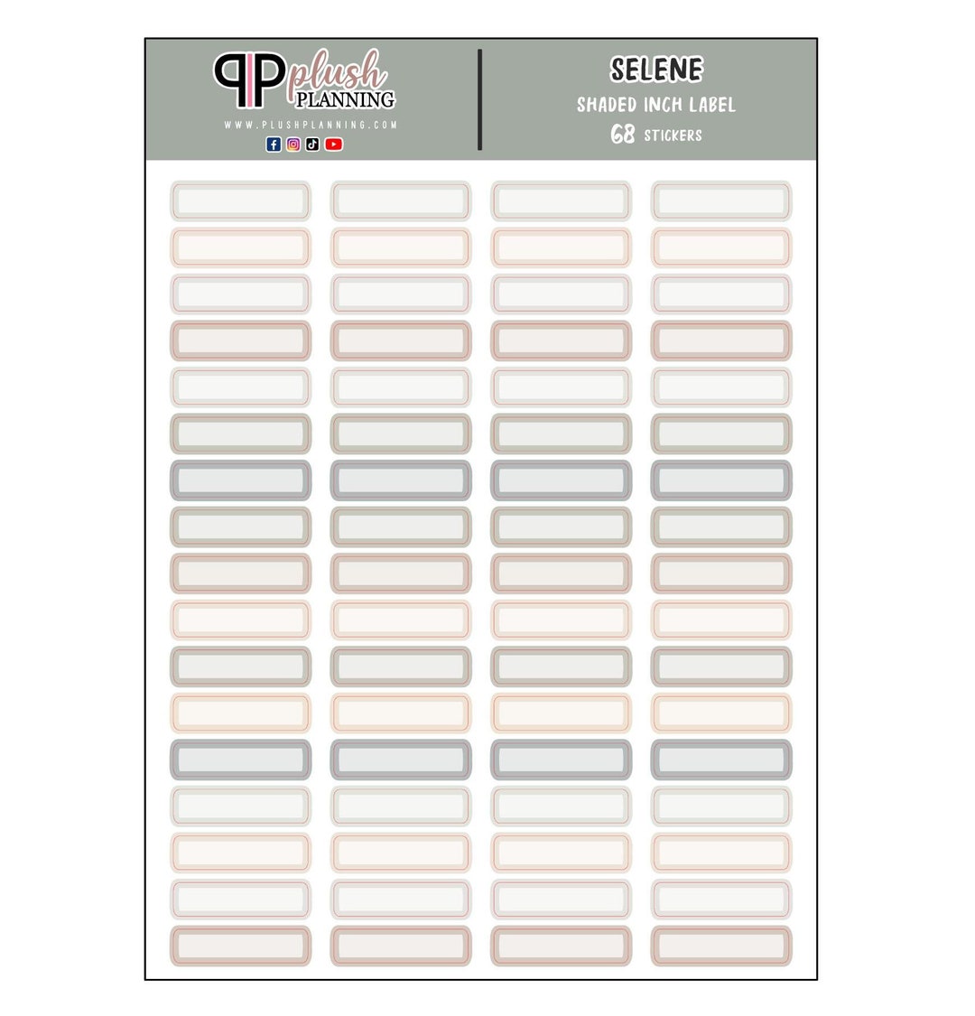 1inch Sticker Shaded 1 Inch Label Planner Stickers, Minimalist Removable Stickers - Etsy