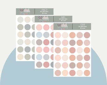 3/4 Kreis Punkte Aufkleber, Minimalistische Kollektion, Plüsch Planung