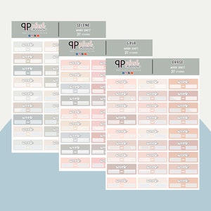 Work Shift to Shift Tracker Planner Stickers, Functional Planner Stickers, Minimalist Stickers, Work Tracker, Plush Planning