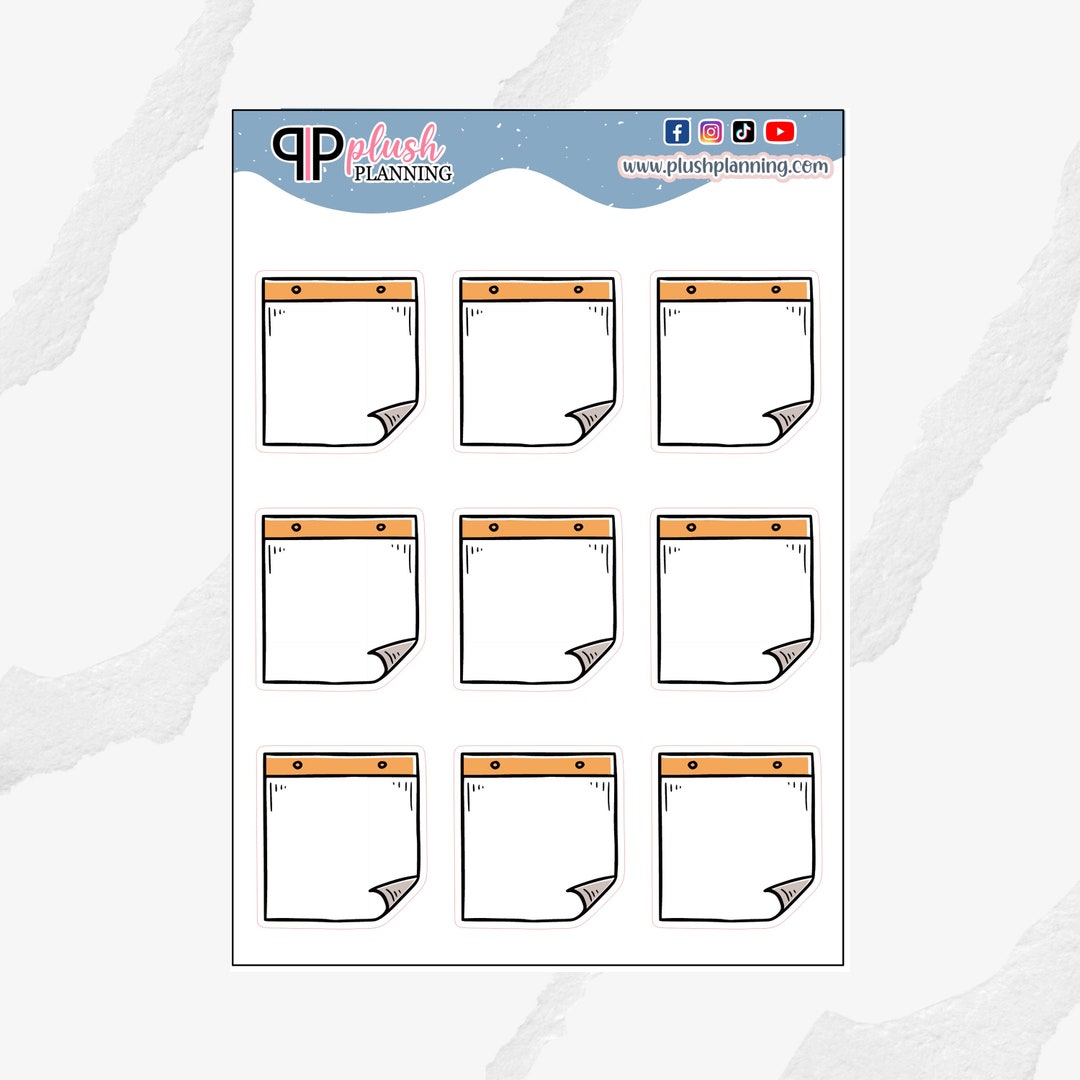Paper Note Stickers, Deco Journaling, Planner Stickers - Etsy