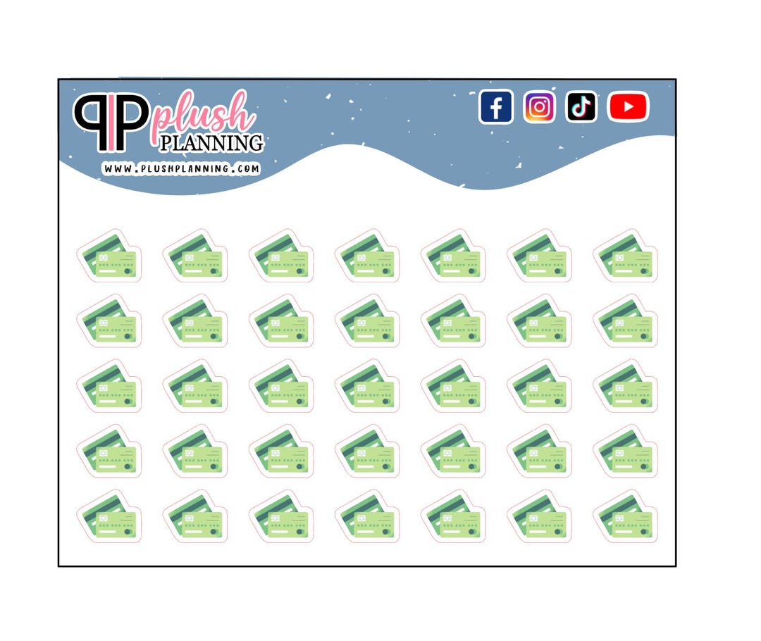 Debit Credit Card Tracker, Clip Art Functional, Scrapbooking Stickers ...