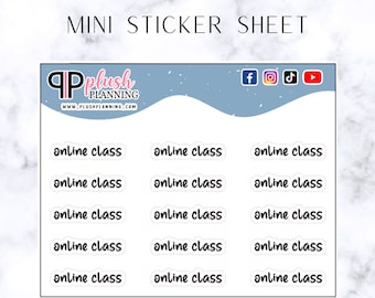 Online Class Script Planner Stickers, Minis Kollektion, Plüsch Planen