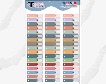Bill & Budget Planner Stickers, 7x9 Planner, Removable Matte