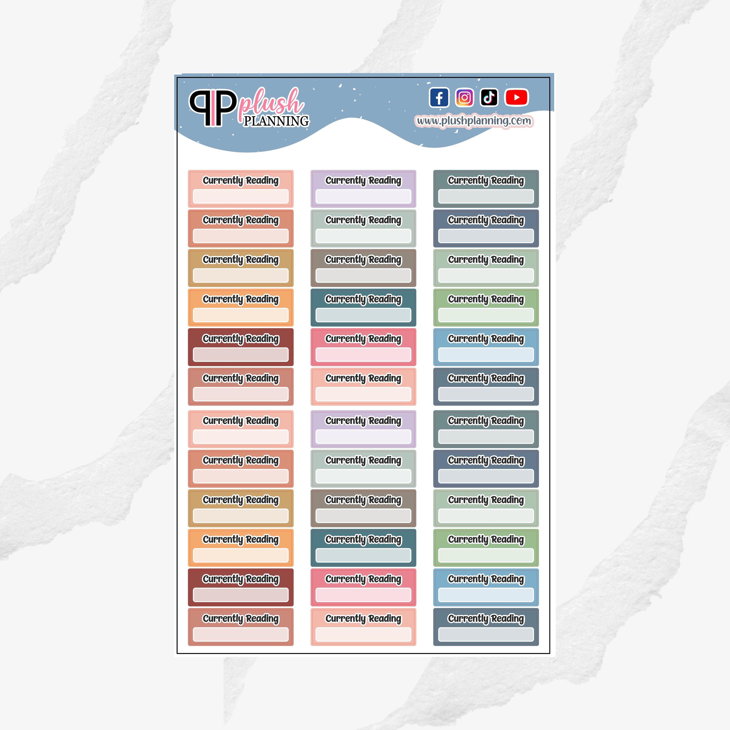 Currently Reading Tracker Stickers, Planner Stickers - Etsy