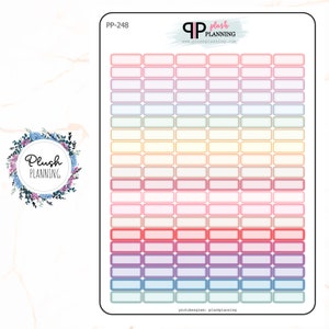 MINI LABEL Planner Stickers, Plush Planning, Mix Colors