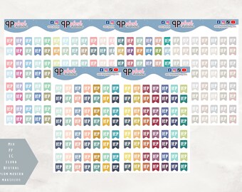 Adesivi per planner con bandiere IEP, colori misti, adesivi per il monitoraggio