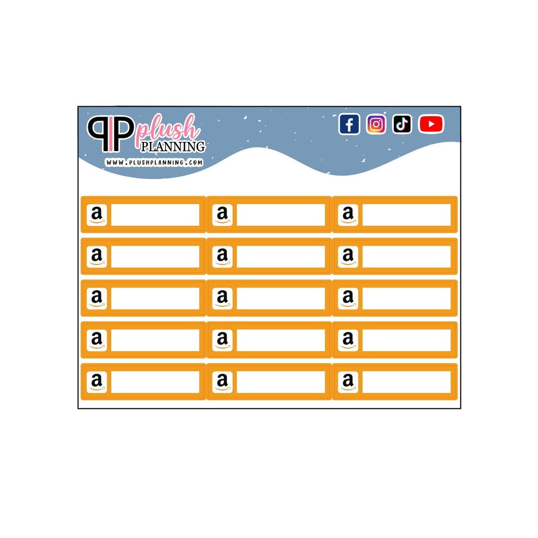 Amazon Icon Label Planner Stickers, Listing Tracker, Sales Tracker ...