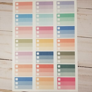 Half Box Ombre Checklist Planner Stickers - Etsy
