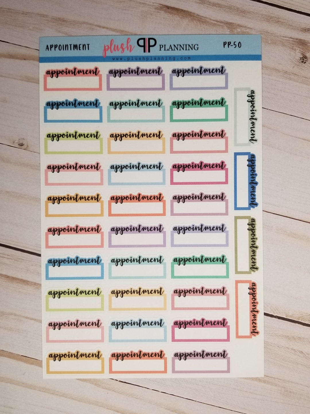 Appointment Script Label Box Planner Stickers - Etsy