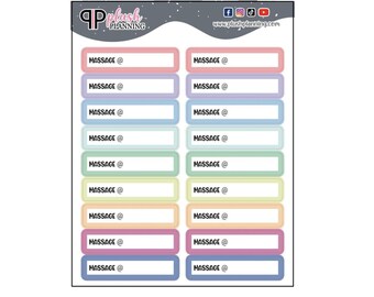 Massage Label Tracker Planner Stickers, Writable Stickers