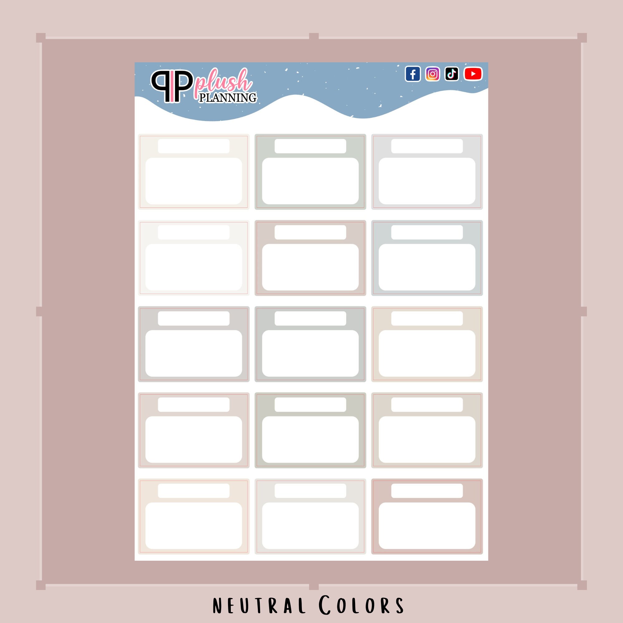 Writable Box With Header Planner Stickers - Etsy