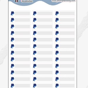Adesivi per pianificatore con etichetta icona PayPal, adesivi rimovibili, adesivi per pianificazione peluche immagine 2