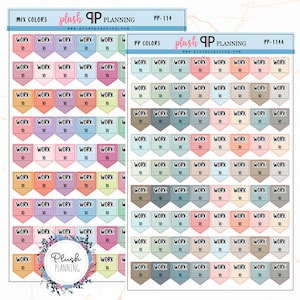 Work Shift to Shift Flags Planner Stickers