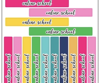 Online School Planner Stickers - Emily Ley Simplified Colors