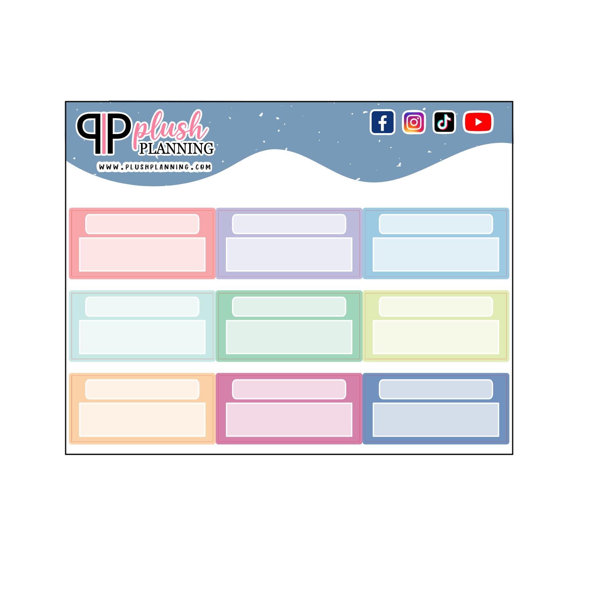 Writable Label Box Planner Stickers, Removable Matte Stickers - Etsy