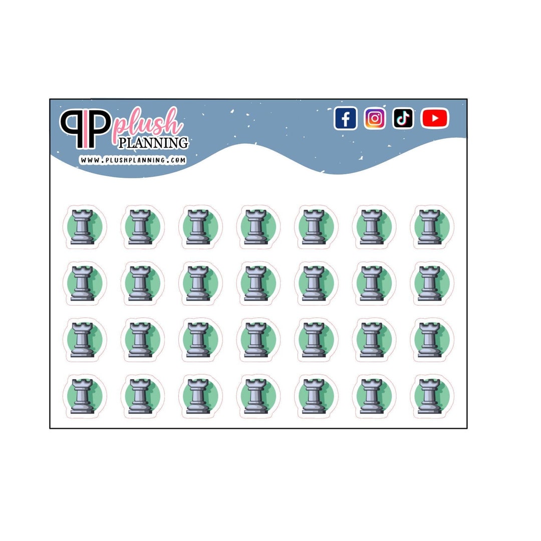 Chess Icon Planner Stickers, Chess Meeting Tracker, Chess Tracker ...