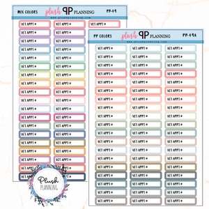 Stickers agenda EFP, étiquettes de suivi colorées