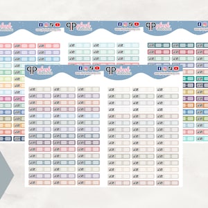 Work Shift Planner Stickers, Time Tracker, EC Bold Blooms, Removable Stickers