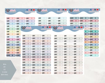 Stickers werkploegplanner, tijdregistratie, EC Bold Blooms, verwijderbare stickers