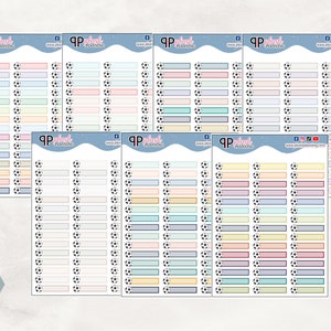 Writable Soccer Team Practice Game Label Planner Stickers, Practice Game Tracker, Plush Planning